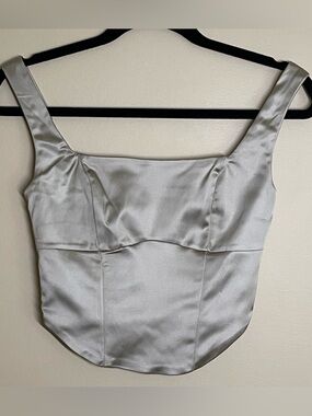 Abercrombie & Fitch Satin Style Corset Crop Top Women's Size S New with Tags
